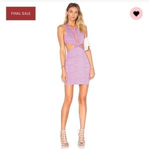 NBD Purple Bodycon Cutout Dress